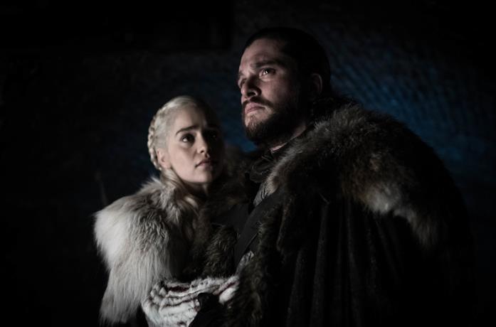 Jon e Daenerys nel finale di Game of Thrones