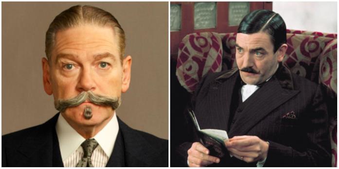 I baffi di Poirot Un collage tra Poirot di Kenneth Branagh e di Albert Finney