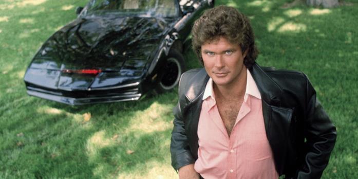 Il team di Supercar Michael Knight e KITT del telefilm Supercar