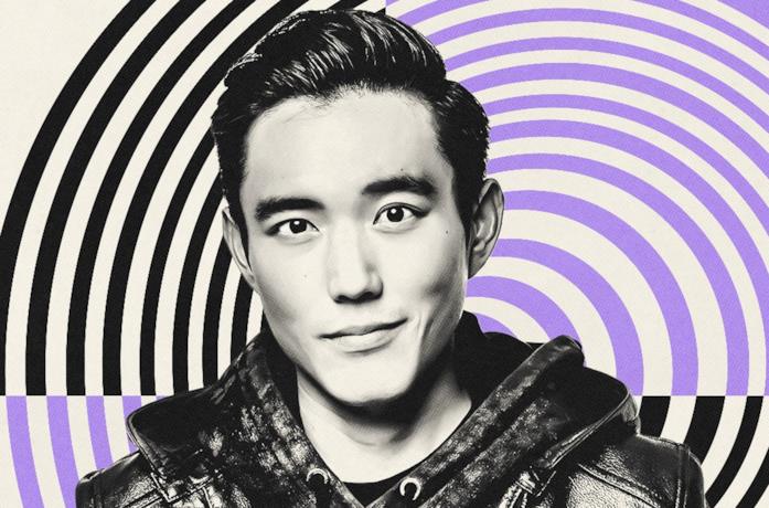 Justin H. Min in un poster promozionale per The Umbrella Academy