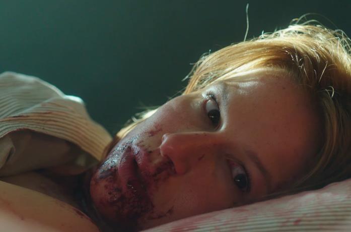 Kathrine Thorborg Johansen in una scena della serie Post Mortem - Nessuno muore a Skarnes