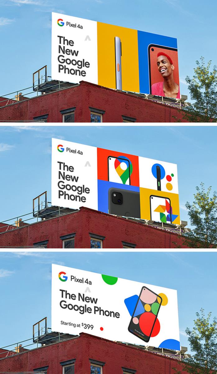 Google Pixel 4a appare sui cartelloni pubblicitari in USA Tre cartelloni pubblicitari in USA svelano il Google Pixel 4