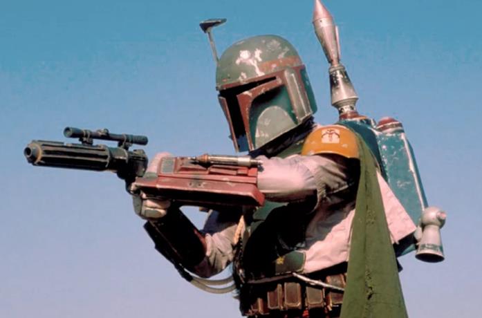 Jeremy Bulloch è Boba Fett in una scena di Episodio VI
