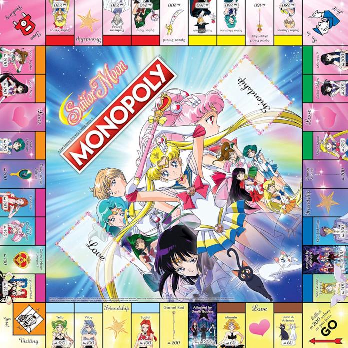 Tutti i famosi personaggi della serie nel Monopoly dedicato Il tabellone del Monopoly edizione Sailor Moon
