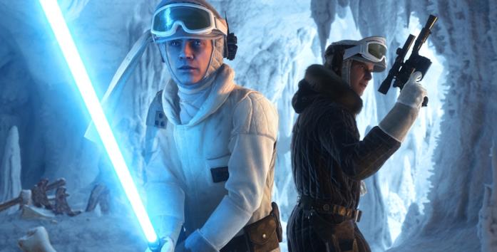Luke Skywalker e Han Solo in azione in Star Wars Battlefront