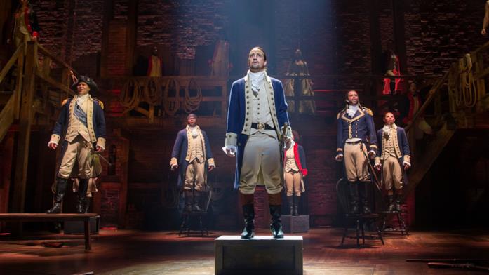 Lin Manuel Miranda nel film di Hamilton
