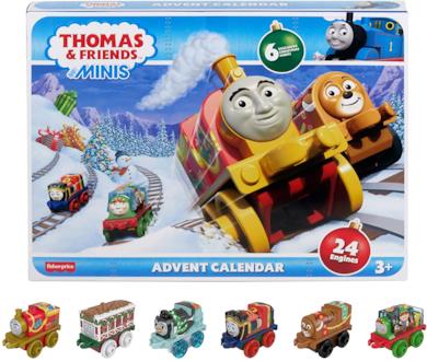 Il calendario dell'avvento con 24 mini trenini giocattolo
