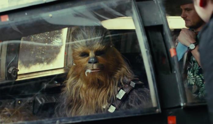 Chewbacca in un'immagine da Star Wars: Gli Ultimi Jedi