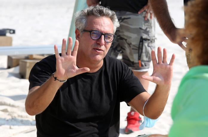 Simone Spada sul set di Rocco Schiavone