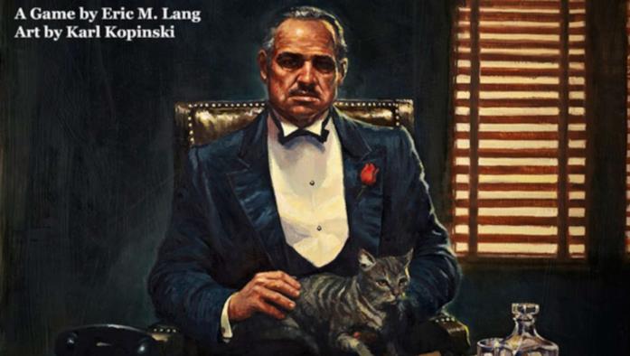 La splendida illustrazione di Karl Kopinski per la copertina del gioco Karl Kopinski disegna la copertina de Il Padrino: L'Impero Dei Corleone