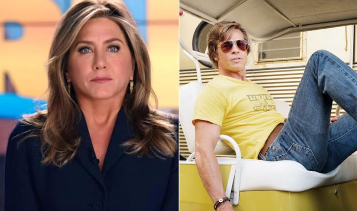 Un collage tra le interpretazioni di Jennifer Aniston e Brad Pitt