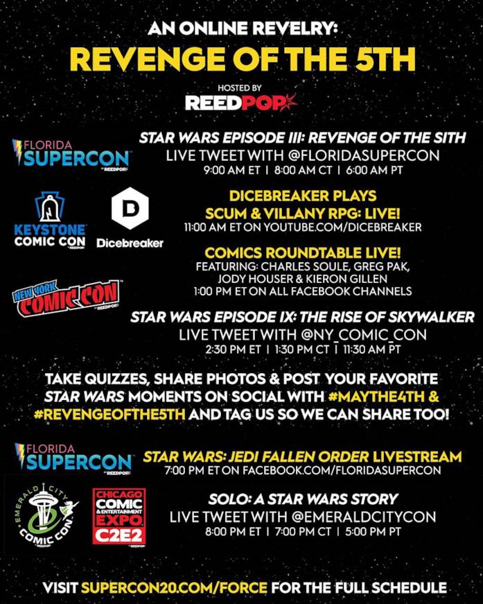 Star Wars Day 2020 la convetion online: ecco il programma del 5 maggio Il programma per la convention di Star Wars del 5 maggio