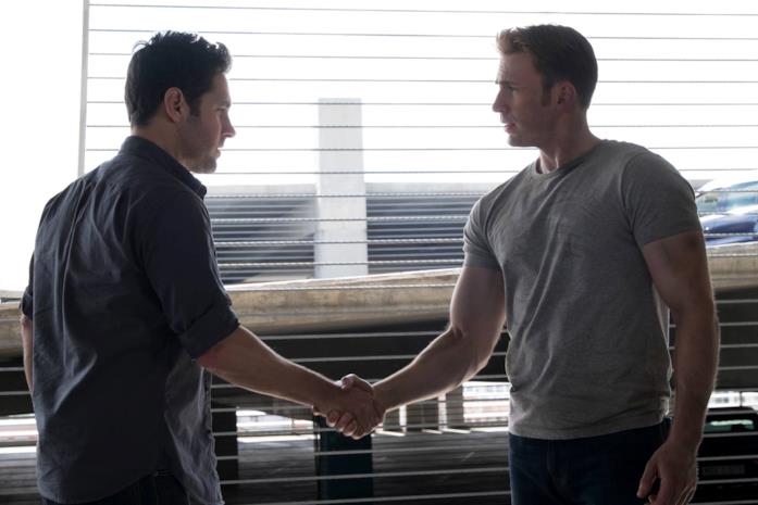 Avengers: Endgame, tutti i segreti dello spot del Super Bowl LII Scott Lang e Steve Rogers in Captain America: Civil War
