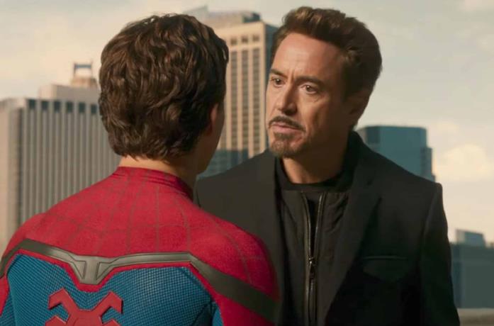 Un'immagine di Spider-Man e Tony Stark