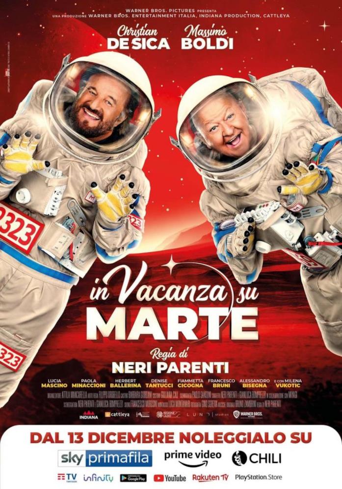 In vacanza su Marte, il trailer e il poster del film Boldi e De Sica vestiti da astronauti