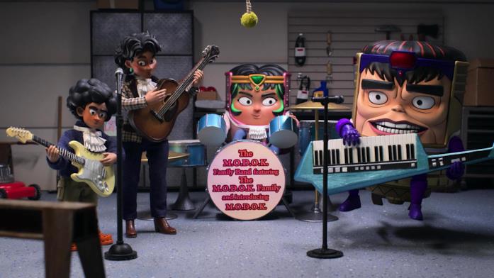 MODOK e famiglia MODOK e gli altri personaggi della serie