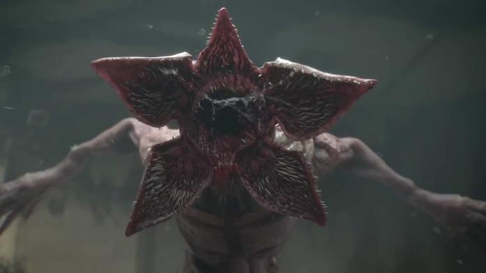 Il mostro demogorgone Il demogorgone in attacco in una scena di Stranger Things