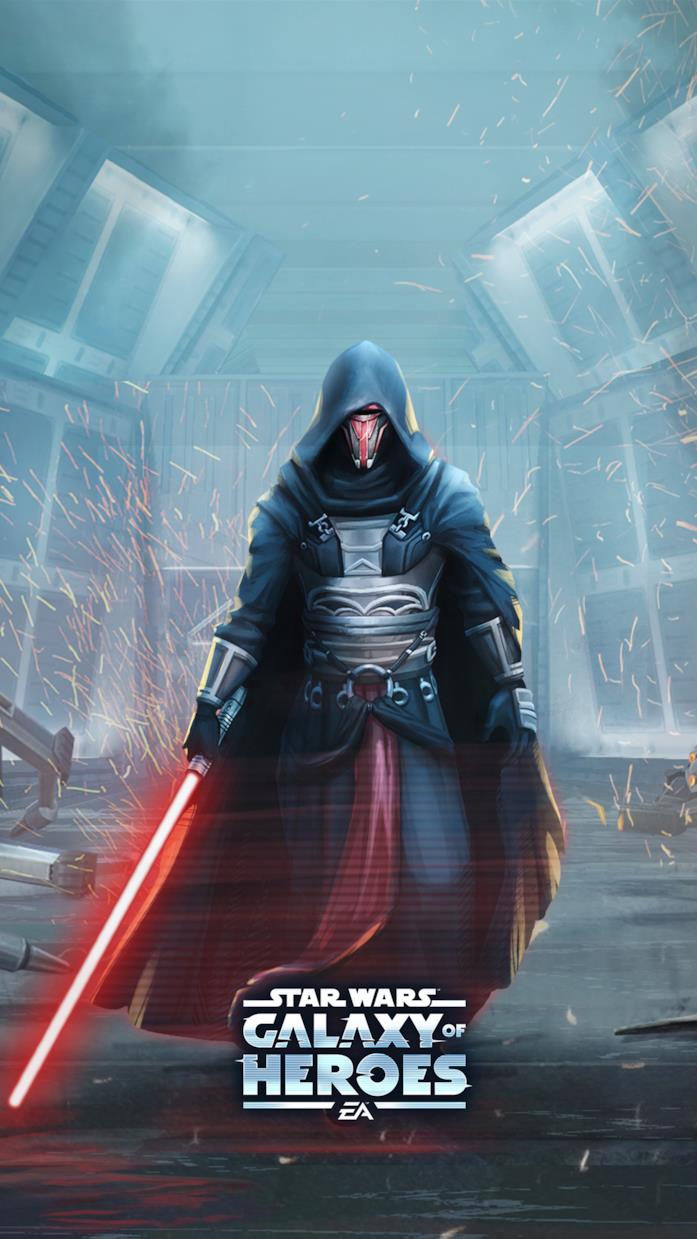 Darth Revan in KOTOR Il Sith Lord Darth Revan con la sua spada rossa