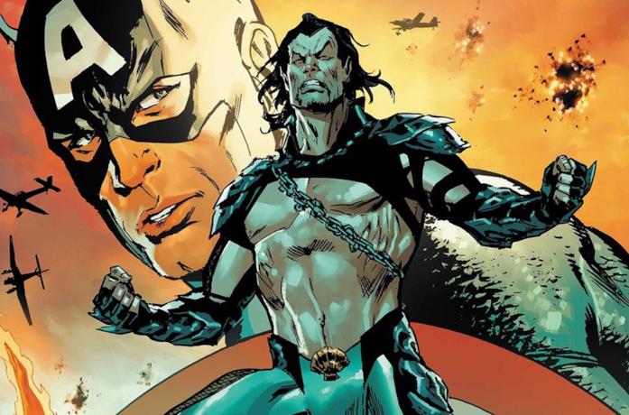Namor apparire nel film dedicato a Gli Eterni? Un'immagine di Namor e Captain America nei fumetti Marvel Comics