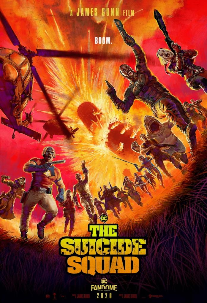 Il poster ufficiale del film The Suicide Squad La Suicide Squad fugge da un'imponente esplosione