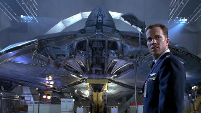 Adam Baldwin in una scena di Independence Day Il maggiore Mitchell, personaggio di Independence Day
