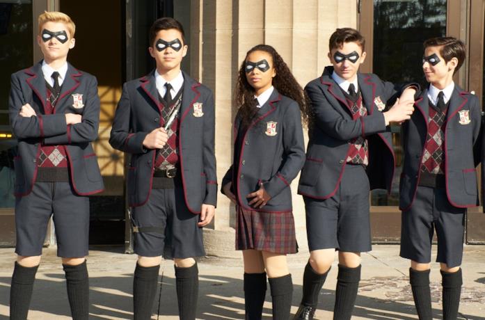 I protagonisti della serie The Umbrella Academy da bambini