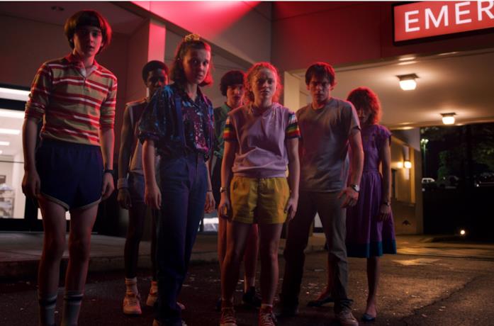 I protagonisti di Stranger Things in una scena