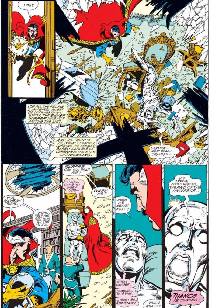 Il guanto dell'infinito Silver Surfer ne Il guanto dell'infinito