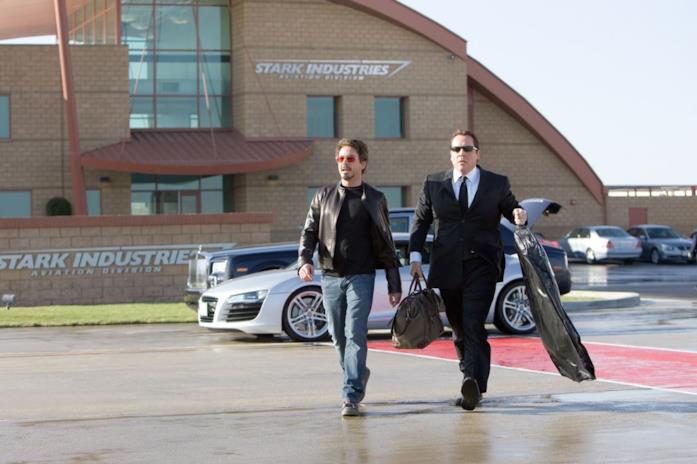 Tony Stark e il suo assistente "Happy" Hogan Robert Downey Jr. e Jon Favreau