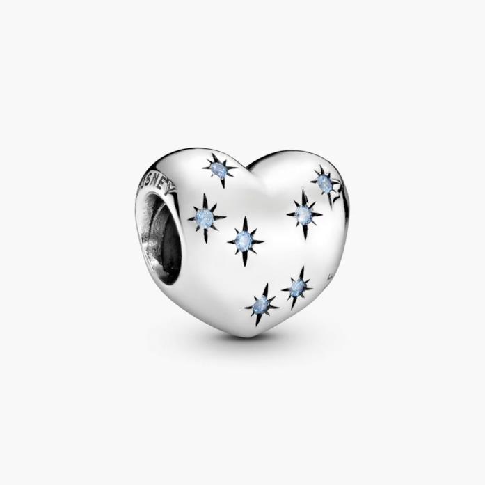 Cenerentola Pandora cuore pietre Gioiello Pandora a forma di cuore Cenerentola con pietre blu
