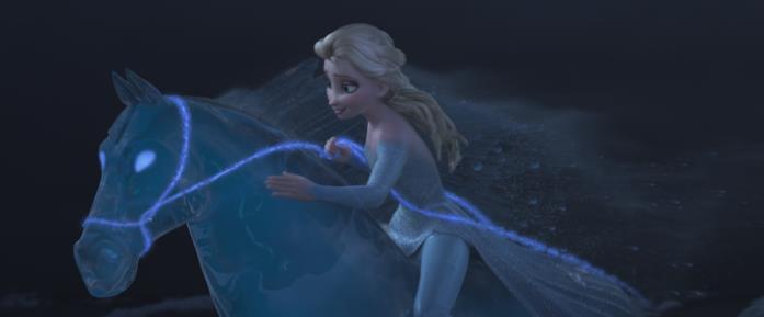 Zenimation: un'esperienza sensoriale in streaming su Disney+ Elsa cavalca il Nokk in una scena di Frozen II