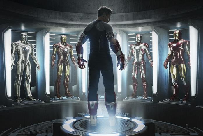 Iron Man nella sala delle armature