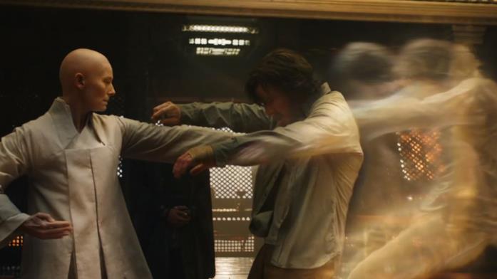 L'Antico ha rivelato l'esistenza del Multiverso nel 2016, in Doctor Strange L'addestramento di Stephen Strange in una scena di Doctor Strange (2016)
