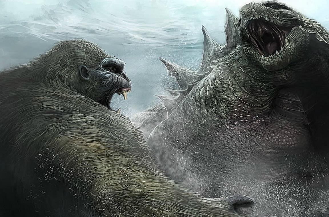 Godzilla contro Kong in una immagine promozionale del film