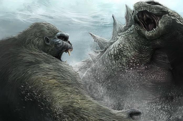 Godzilla contro Kong in una immagine promozionale del film