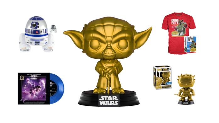 Gadget Walmar Star Wars: set peluche, vinile, Funko Pop e T-shirt