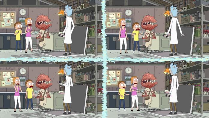 Una scena tratta da Rick and Morty