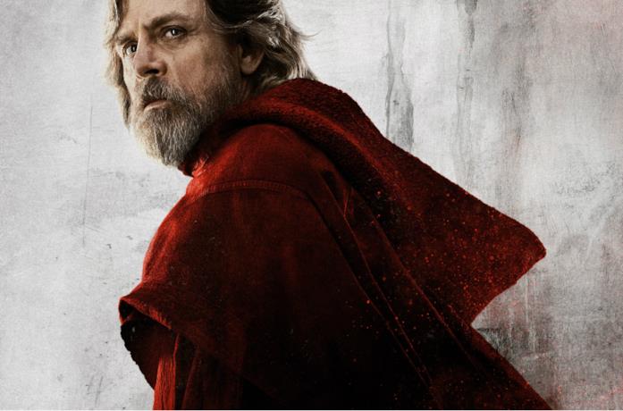 Un'immagine di Luke Skywalker nel poster di Star Wars: Gli Ultimi Jedi