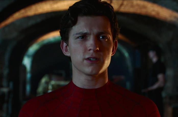 Un'immagine di Tom Holland in Spider-Man Far From Home