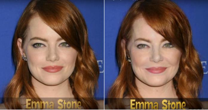 Emma Stone Collage di Emma Stone con FaceApp