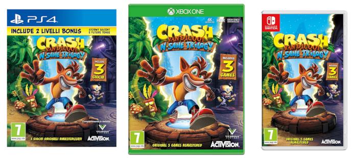 Crash Bandicoot N-Sane Trilogy per PS4, Xbox One e Nintendo Switch in offerta per l'Amazon Prime Day Crash Bandicoot N-Sane Trilogy per PS4, Xbox One e Nintendo Switch