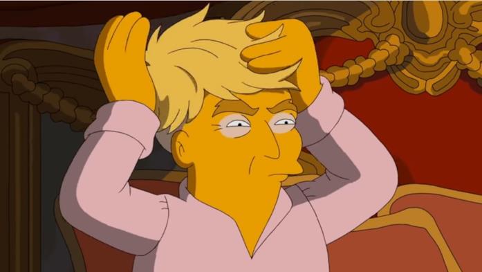 Donald Trump in versione Simpson in uno sketch dell'episodio web 3 a.m. Una sequenza dell'episodio web dei Simpson 3 a.m.