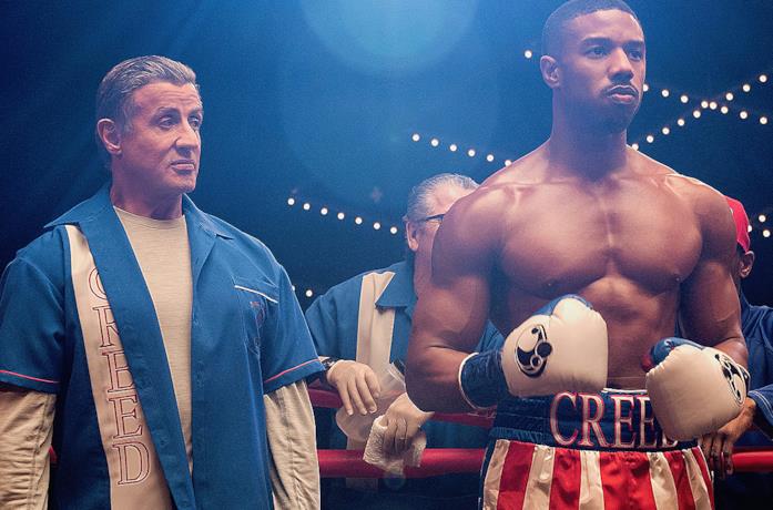 Sylvester Stallone e Michael B. Jordan in una scena di Creed - Nato per combattere