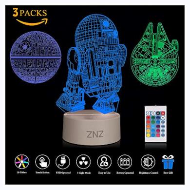 Lampada da notte a LED 3D Star Wars)