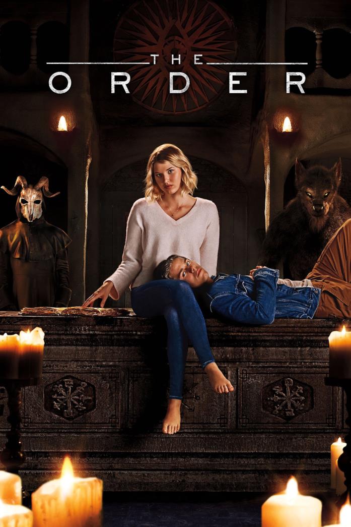 Il poster di The Order Jake Manley e Sarah Grey nel poster di The Order