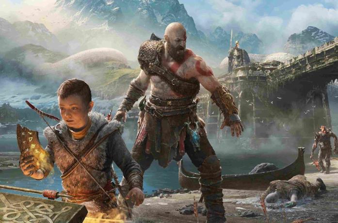 Un artwork di Kratos e Atreus dall'ultimo God of War