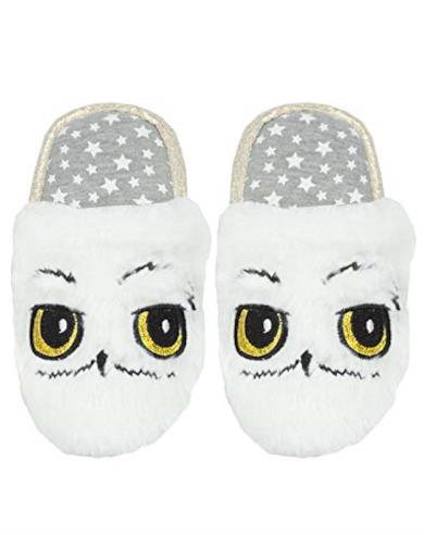 vanilla underground Harry Potter Hedwig Owl White Plush Girl's Slip-On Mule Slippers