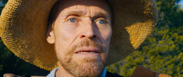 Willem Dafoe è Vincent Van Gogh nel nuovo film di Julian Schnabel Primo piano di Willem Dafoe in una scena di Van Gogh - Sulla soglia dell'eternità