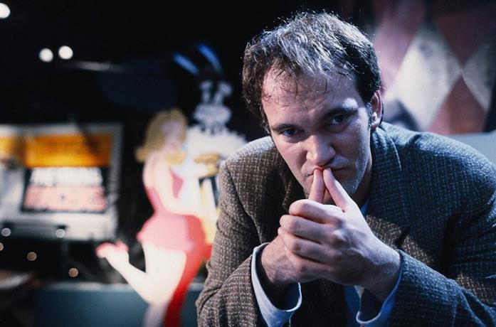 Quentin Tarantino sul set di Pulp Fiction