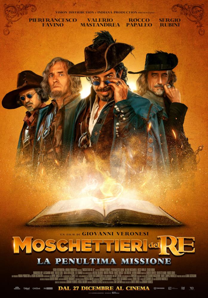 Il poster del film Moschettieri del Re La locandina ufficiale del nuovo film di Giovanni Veronesi